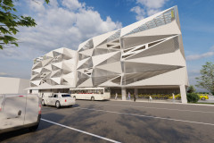 First Construction Plan of East Side Parking Garage in Kaohsiung International Airport.